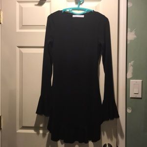 Susana Monaco black flare mini dress Sz S. New